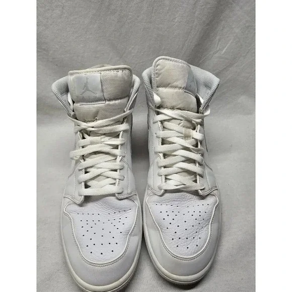 NIKE Jordan 1 high White Pure Platinum High Tops Mens Size 12 554724-108 - Picture 3 of 16